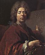Nicolas de Largilliere Self-Portrait Painting an Annunciation France oil painting artist